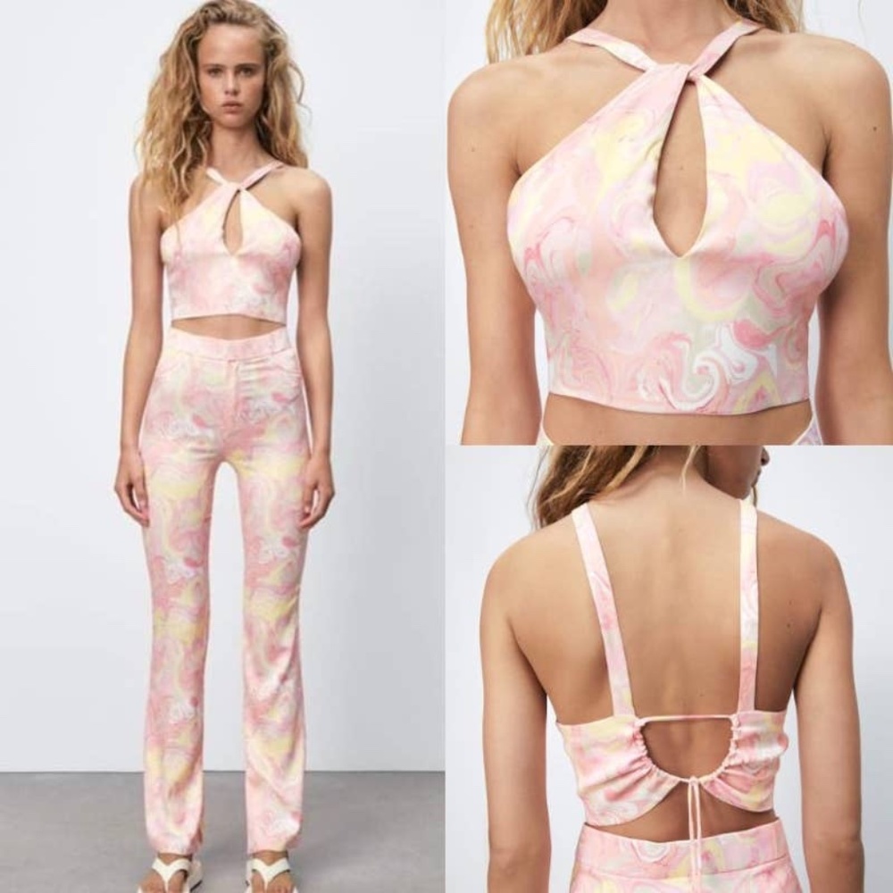 NWT | Zara Satin Crop Top